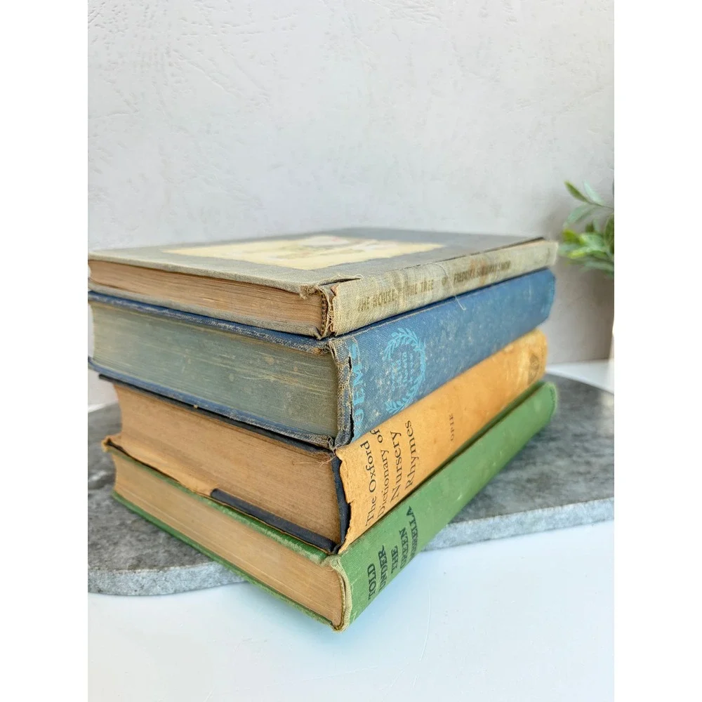 Vintage Childrens Nursery Rhymes Books Set 4 Oxford Dictionary Poems 1941 House
